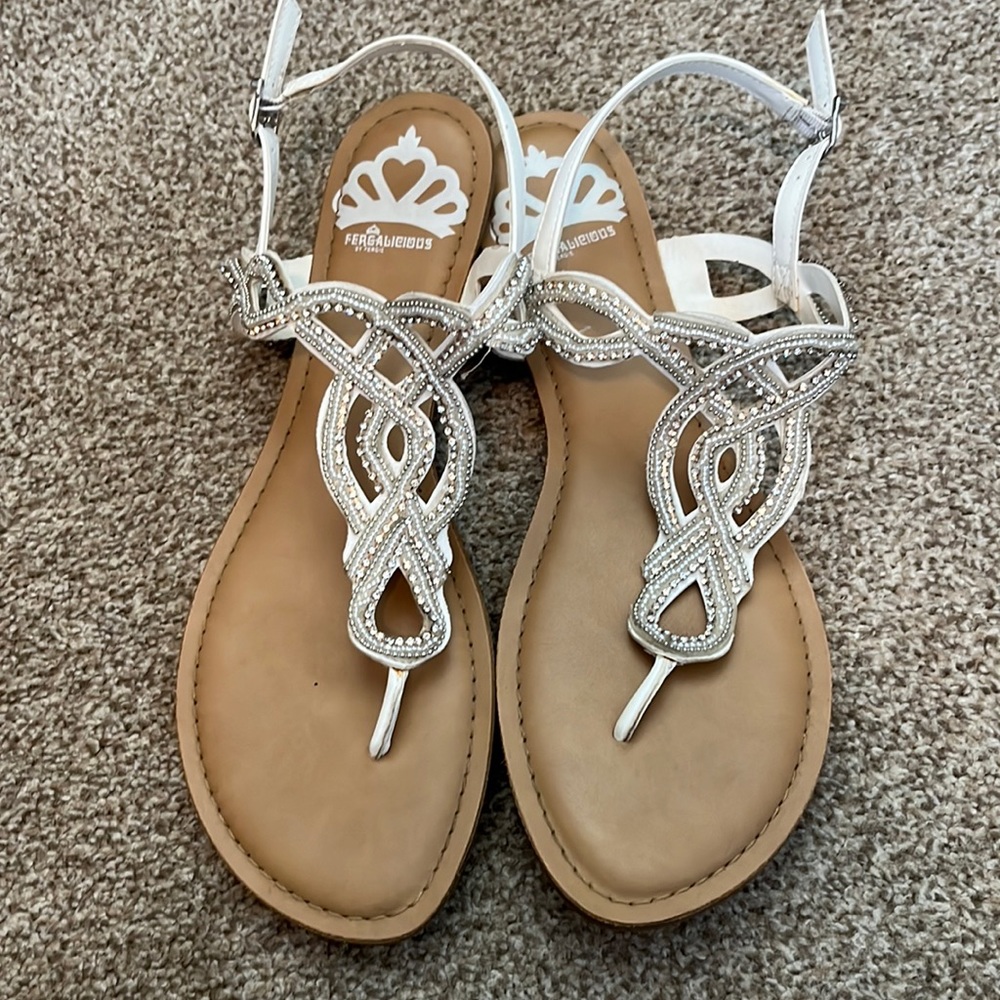 White sandals